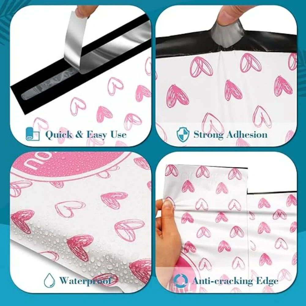 10 pcs Poly Mailers with Handle 10 X 13 Inch Premium Shipping Bags